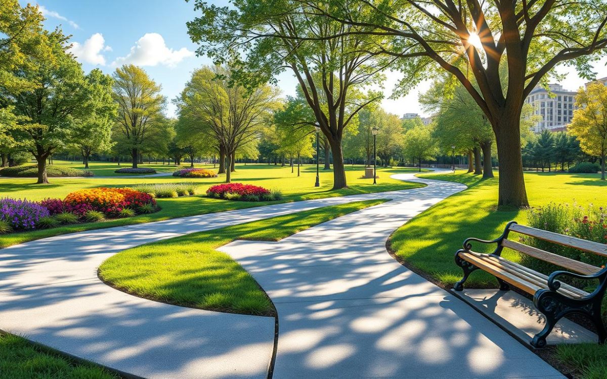 barrierefreies laufen im park