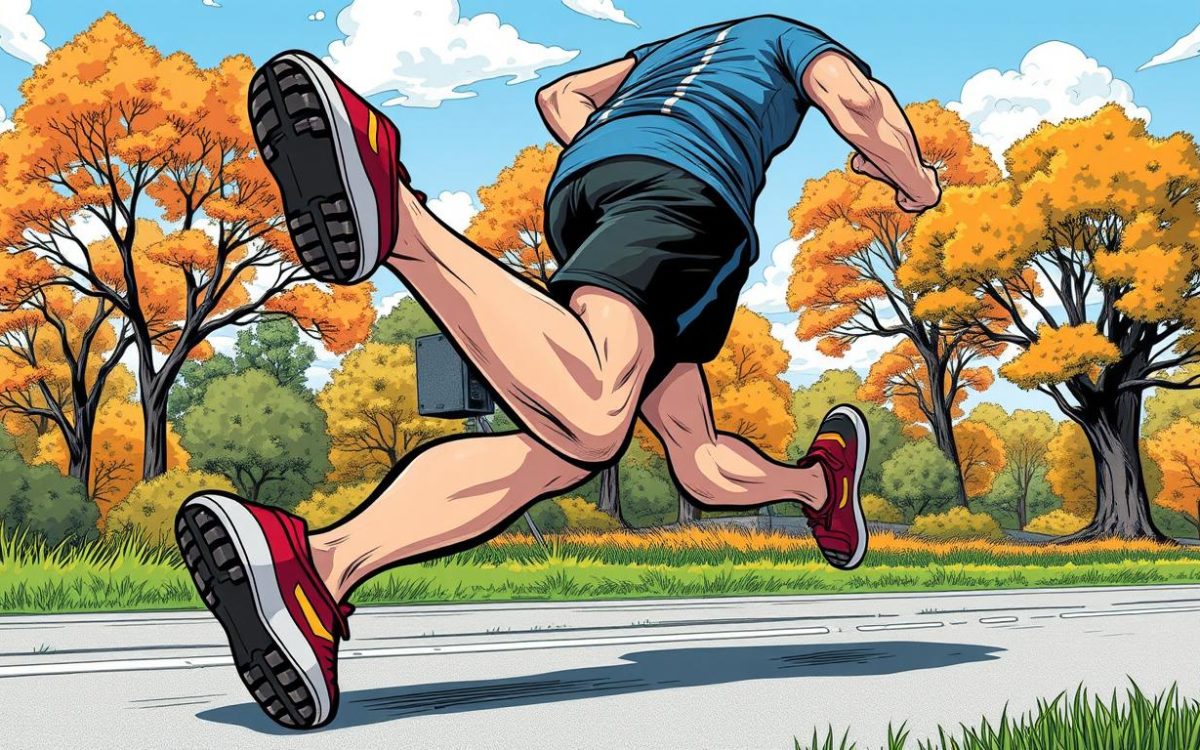 beinpresse ausführung beim joggen