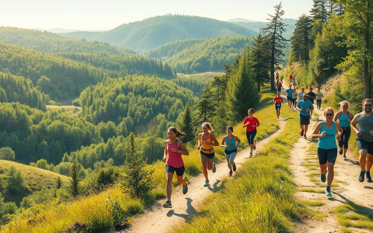 mammutmarsch beim joggen