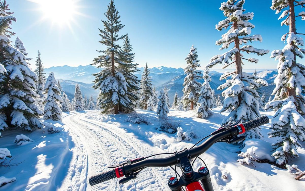 mtb trail fahren im winter